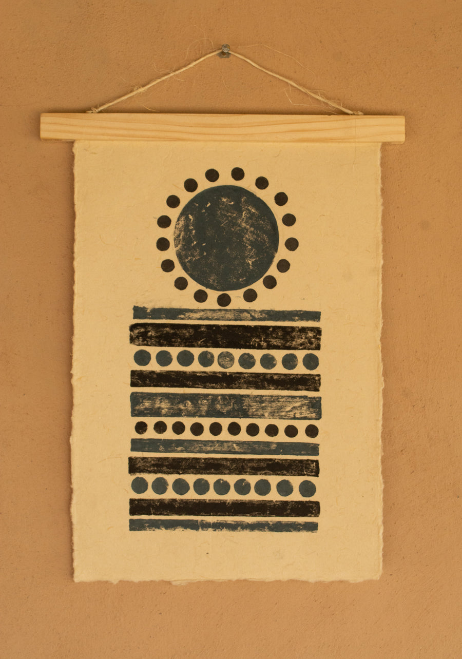 handblock print paper made and printed in Colombia